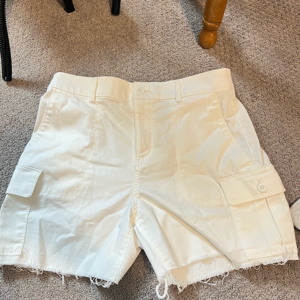 White Loft Cargo shorts